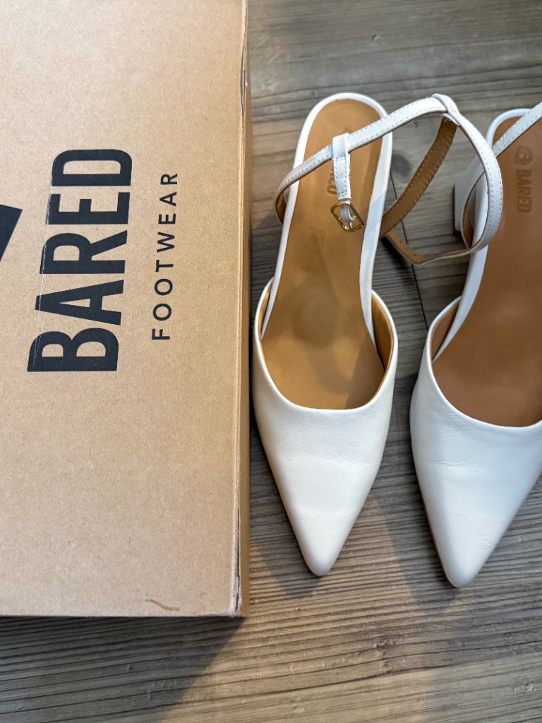 Calandra Bared Footwear White Closed Toed Block Heels (Eu 38, Us Size 7.5-8) — image 3 of 7